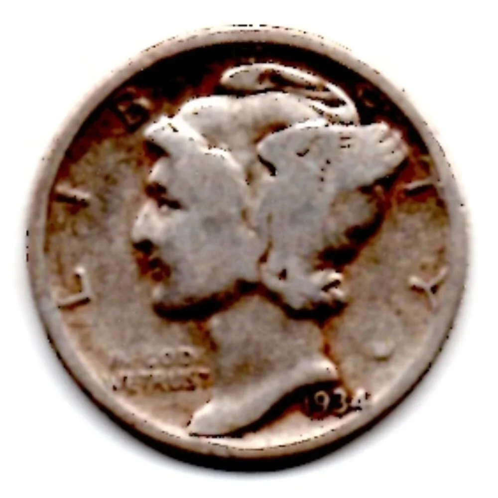 Granny Estate Find - 1934 P Mercury Dime 90% silver - Picture 1 of 2